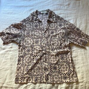 Urban outfitters sheer button up top